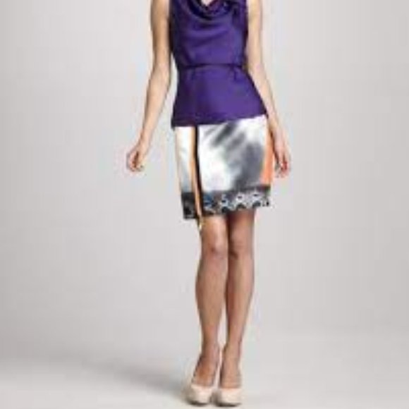 STUNNING Reversible "Elva" Skirt by Elie Tahari. Two Skirts in One. - Picture 2 of 15
